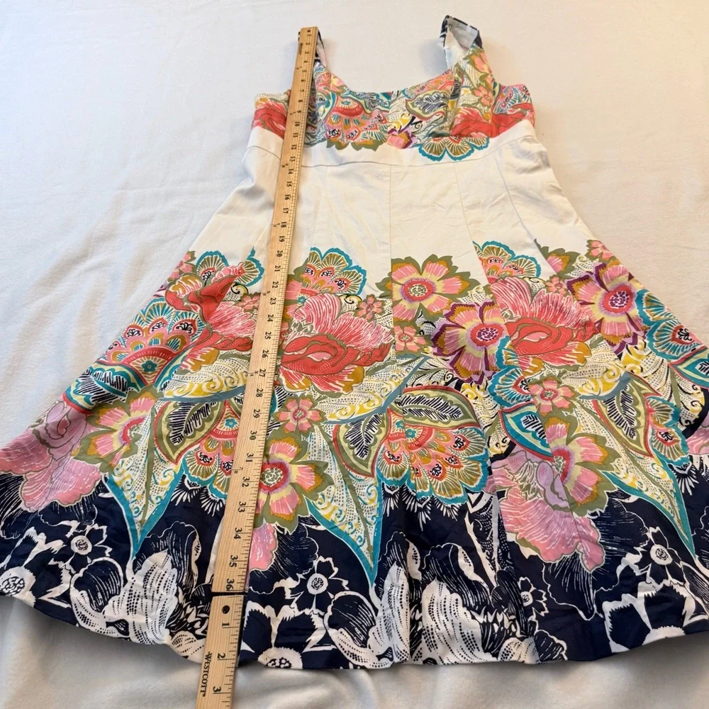 Nine West Colorful Floral Midi Dress Fit to Flare